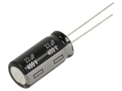 Condensator Electrolitic THT 22uF 400V 12.5x25mm foto