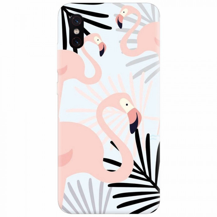 Husa silicon pentru Xiaomi Mi 8 Pro, Flamingo