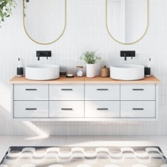 vidaXL Blat de baie, 180x60x(2-4) cm, lemn masiv netratat foto