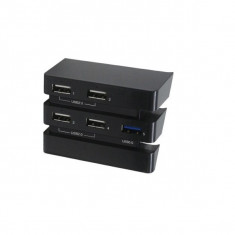 Usb hub DOBE pentru PlayStation PS4 PRO x 4 porturi 2.0 si 1 port 3.0, negru foto