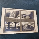 Bistrita fotografie tip carte postala multi-view , anii 1934 - 1939 , foto ROMISCHER in colaborare cu foto POLOVANCEA ( embosata )