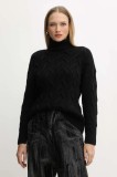 Armani Exchange pulover culoarea negru, light, cu guler, XW000780 AF16638