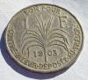 246. Moneda Guadeloupe 1 franc 1903 (tiraj 700.000 buc), America Centrala si de Sud