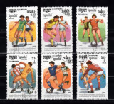 A12 S2 7 - Timbre foarte vechi - Cambogia - fotbal - CM Mexic 1986, Sport, Stampilat