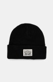 Levi&#039;s caciula din bumbac culoarea negru, bumbac, din tricot gros, 000J4-0003
