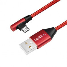 Cablu de date Logilink CU0149 USB - Micro USB 0.3m Red foto