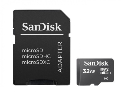 Card de Memorie MicroSDHC SanDisk 32GB, Adaptor SD, Class 4 foto