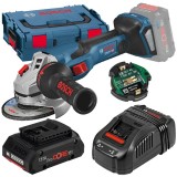 Bosch GWS 18V-15 SC BITURBO + ProCORE + GAL 1880 CV - Polizor unghiular 125 mm valiza speciala accesorii + Set 1 acumulator si incarcator Li-Ion 18 V