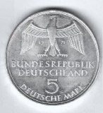 GERMANIA 5 MARCI MARK 1971 G DEM DEUTCHER VOLK MAI RARA ARGINT AUNC UNC