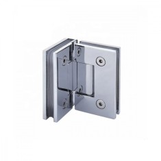 Balama inox, usa sticla, cabina dus, prindere sticla-sticla 90 grade, finisaj lucios