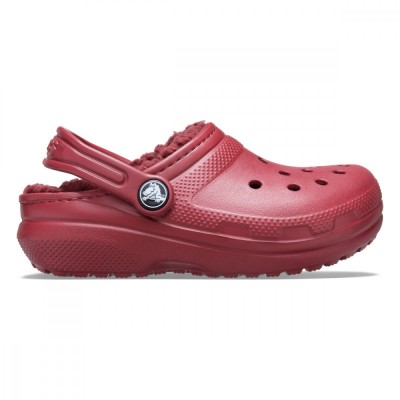 Saboti Crocs Classic Lined Kids Bordo - Brick Red foto