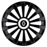 Set 4 capace roti Meridian negru pentru gama auto Renault Nou, R14, Autohelix MSA