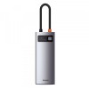 Hub USB-C Baseus Metal Gleam, 3 x USB-A 3.0 - 1 x USB-C - 1 x HDMI, Gri CAHUB-CX0G