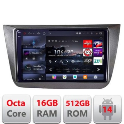 Navigatie Seat Altea 2005-2014 Android radio gps internet 8 core QLED 2K 16+512 360 Edotec CarStore Technology foto