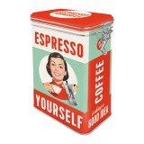 Cutie metalica cu capac etans - Espresso Yourself, Nostalgic Art Merchandising