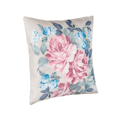 Perna decorativa, 45x45 cm, Model Flori, Bej, Poliester, ATU-089147 foto