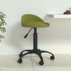 Scaun de bucătărie pivotant, verde deschis, catifea foto