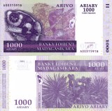 Bancnota Madagascar 1000 Ariary (5000 Francs) 2004 UNC