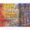 Tablou abstract birou, living pictat manual, Compozitie abstracta, 120x60cm ulei pe panza reproducere Jackson Pollock