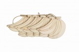 Accesorii pentru activitati crafts pirogravura lemn,banana,7x7cm,5 bucati set