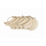 Accesorii pentru activitati crafts pirogravura lemn,banana,7x7cm,5 bucati set