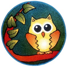 Covor Kolibri Rotund Bufnita 11279 - 67x67, Albastru foto