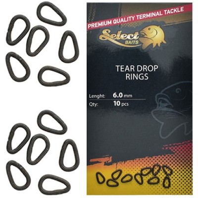 Anouri Select Baits Tear Drop Rings, 6mm, 10buc/pac foto