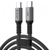 Cablu Date si Incarcare USB-C - USB-C Techsuit TitanSync Pro CX2, 240W, 2m, Gri