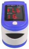 Pulsoximetru Contec CMS50DL, Monitorizare Puls și Oxigen, LED, Baterii Incluse, Alb/Albastru