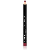 NYX Professional Makeup Slim Lip Pencil creion de buze cu trasare precisă culoare Plush Red 1 g