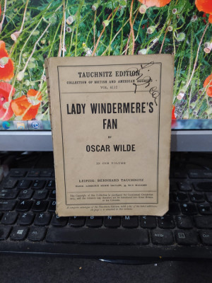 Lady Windermere&amp;#039;s fan, Oscar Wilde, Taucnitz edition, Leipzig 1909, 192 foto