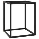 Cumpara ieftin Masuta de cafea, neagra cu sticla neagra, 40x40x50 cm