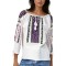 Bluza dama tip ie R256 alb/galben , marimea XL