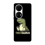 Husa compatibila cu Huawei Nova Y70 model Tired saurus rex, Silicon, TPU, Viceversa, Transparent, Carcasa