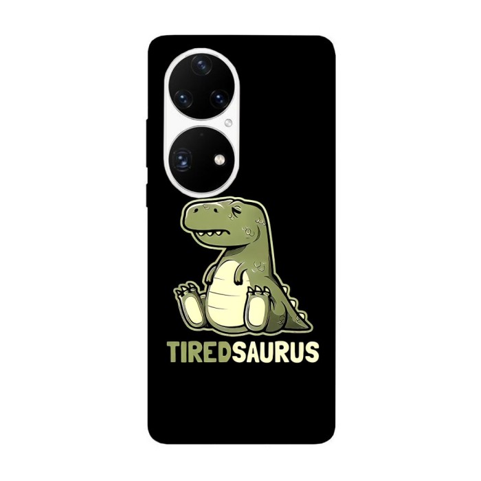 Husa compatibila cu Huawei Nova Y70 model Tired saurus rex, Silicon, TPU, Viceversa