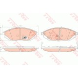 Set placute frana Trw GDB4606, parte montare : punte fata