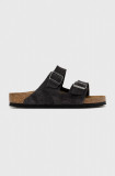 Birkenstock papuci din piele Arizona Sfb barbati, culoarea gri