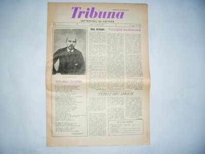Revista TRIBUNA 1957, 3 numere+ 1 afis publicitar foto
