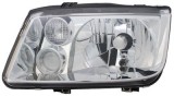 Far VW Bora 10.1998-11.2005 TYC partea Stanga cu lampa ceata, tip bec H3+H4, reglare manuala/electrica, fara motoras