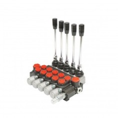 Distribuitor hidraulic cu 5 manete debit 40L/min cu levier si reductie incluse -15 /+80 Breckner Germany