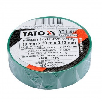 Banda izolatoare Yato YT-81652, verde, 19mmx0.13mmx20m foto