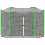 SPORTNOW Plasă Protecție Trambulină Rotundă 305cm cu 6 St&acirc;lpi Drepti Rezistentă Negru/Verde | Aosom Romania