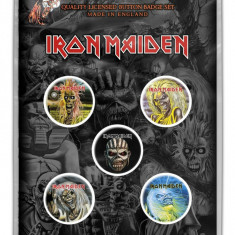 Set 5 insigne - Iron Maiden - The Faces Of Eddie | Rock Off