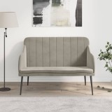 vidaXL Bancă, gri deschis, 110x76x80 cm, catifea 351464