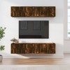 VidaXL Set dulapuri TV, 6 piese, stejar fumuriu, lemn prelucrat