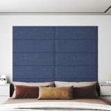 vidaXL Panouri de perete 12 buc. albastru 90x30 cm textil 3,24 m&sup2;