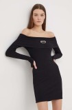 Sixth June rochie culoarea negru, mini, mulată
