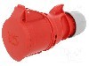 Conector alimentare AC, IEC 60309, IP44, 32A, 400V AC, 5 pini, PCE - 225-6