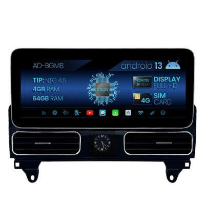 Navigatie Mercedes Benz ML GL W166 X166 (2012-2015), NTG 4.5, Android 13, MB-Octacore, 4GB RAM + 64GB ROM, 12.3 Inch - AD-BGMB1200445+AD-BGRKITMB016 foto