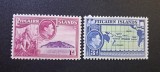 Insulele Pitcairn 1940 Prima Serie Uzuală Debarcarea Mutineerilor &amp; Harta Pacificului (Regele George al VI-lea)Neștampilat - A85